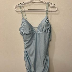 Lace back formal dress